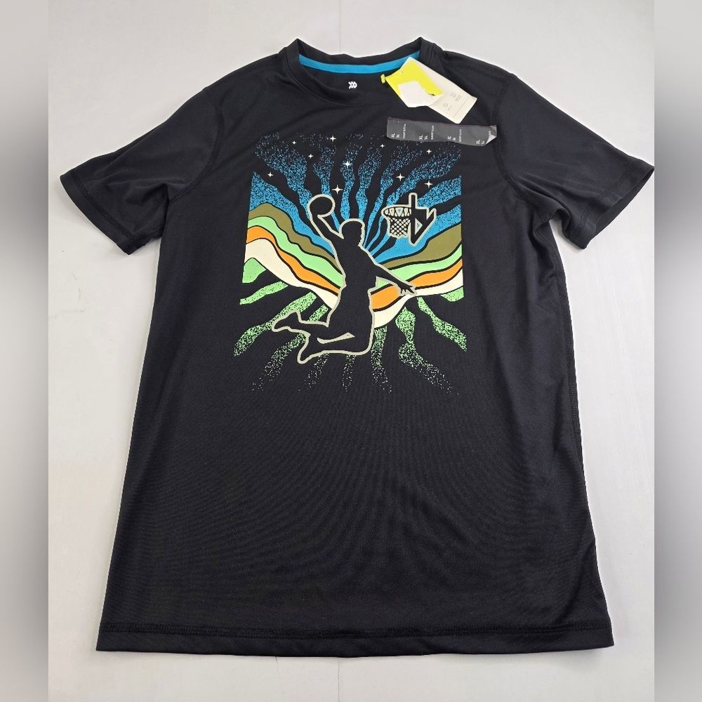 All In Motion Boy's Black Graphic Shirt Size XL (14) AV-3125